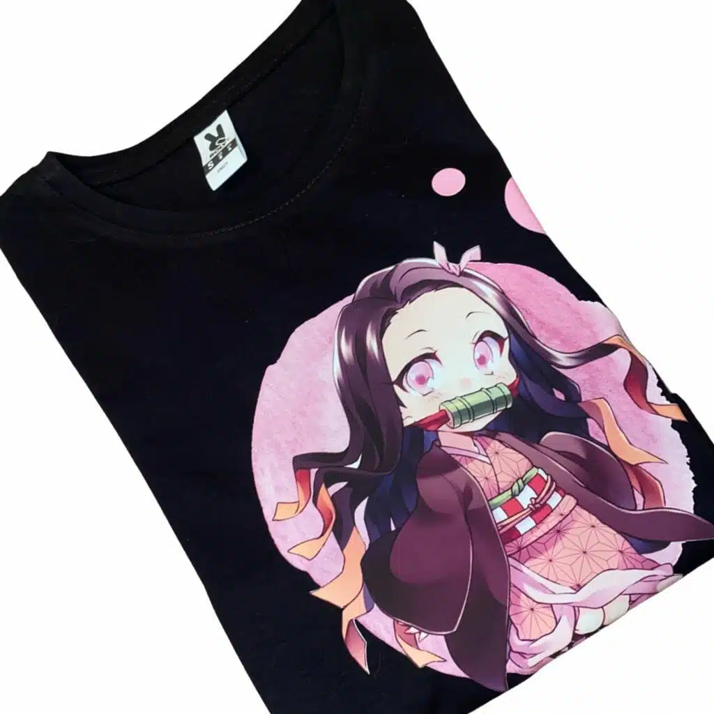 Polera Mujer Diseño de Nezuko Kamado - Demon Slayer: Kimetsu no Yaiba - Imagen 2