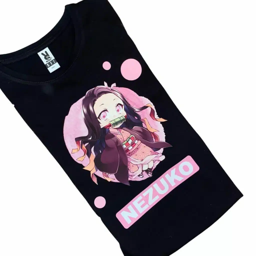 Polera Mujer Diseño de Nezuko Kamado - Demon Slayer: Kimetsu no Yaiba - Imagen 3