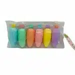 Set de 6 Mini Destacadores Forma de Zanahoria Tonos Pasteles