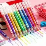 Set de 12 Marcadores Acrílicos 2.0mm. Tonos Glitter Shands - Imagen 2