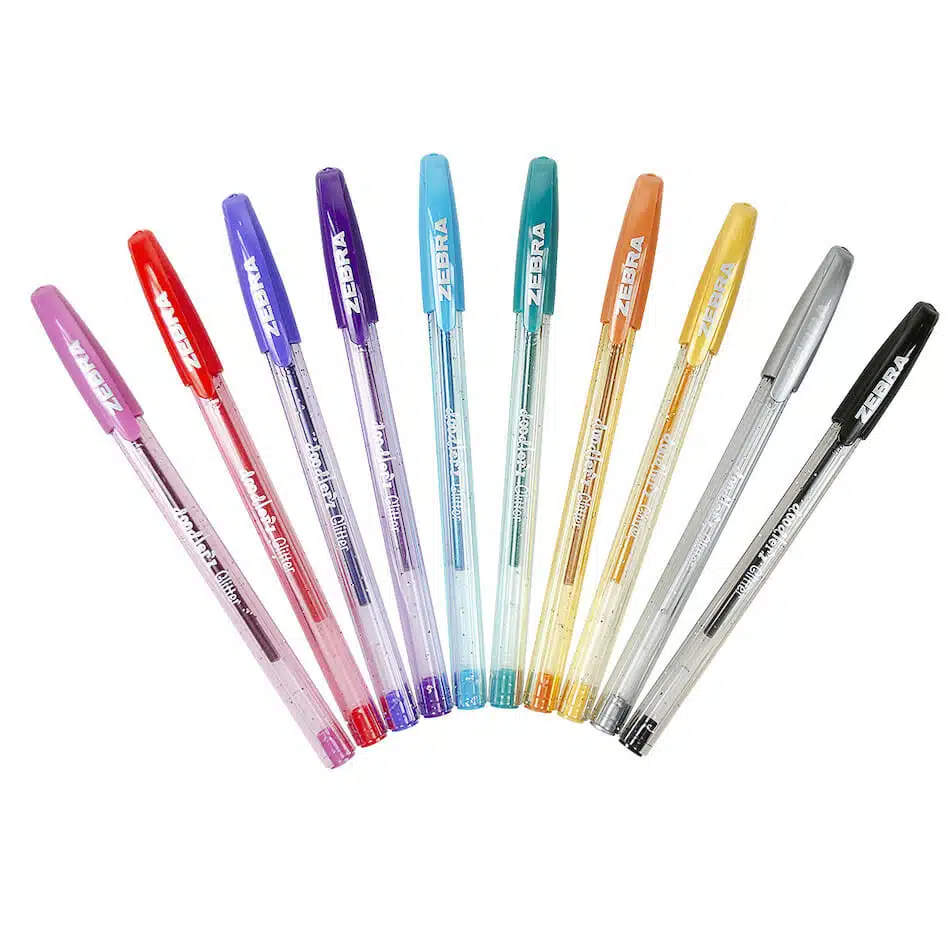 Set de 10 Lapices Tinta Gel 1.0mm Doodler´z Gel Stick Glitter Zebra - Imagen 2
