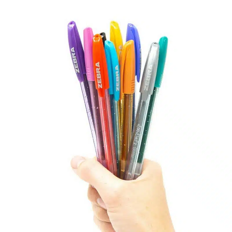 Set de 10 Lapices Tinta Gel 1.0mm Doodler´z Gel Stick Glitter Zebra - Imagen 3