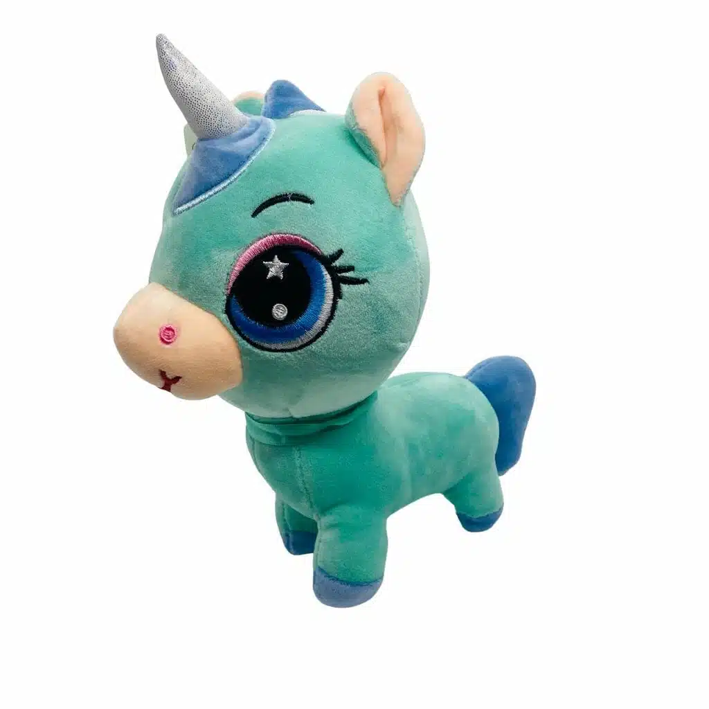 Peluche de Unicornio Kawaii Celeste - Imagen 2