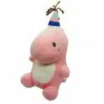Peluche de Dinosaurio Kawaii de Cumpleaños Rosado
