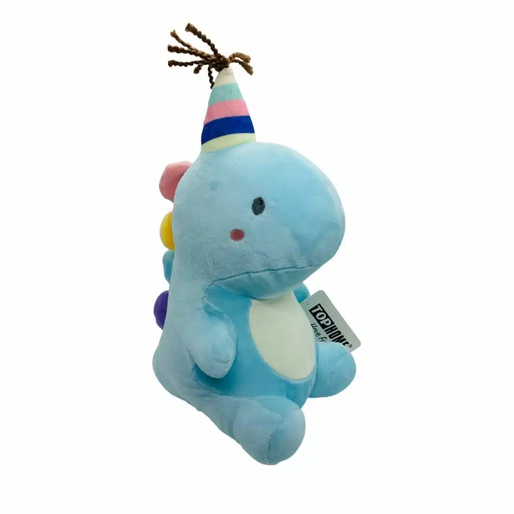 Peluche de Dinosaurio Kawaii de Cumpleaños Celeste - Imagen 4