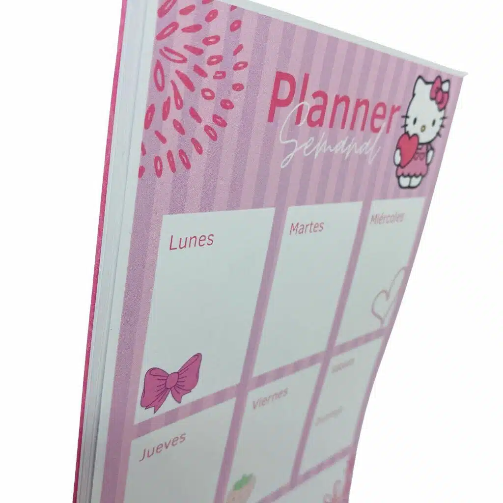 Planner Semanal A5 40 Hojas Diseño Hello Kitty - Imagen 5
