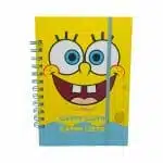Cuaderno A5 100 Hojas Cuadriculadas 7mm Diseño de Bob Esponja