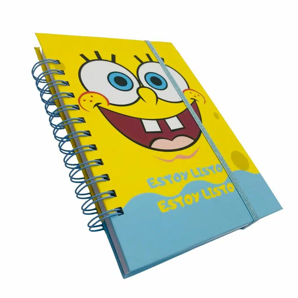 Cuaderno A5 100 Hojas Cuadriculadas 7mm Diseño de Bob Esponja - Imagen 3