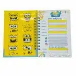 Cuaderno A5 100 Hojas Cuadriculadas 7mm Diseño de Bob Esponja - Imagen 4