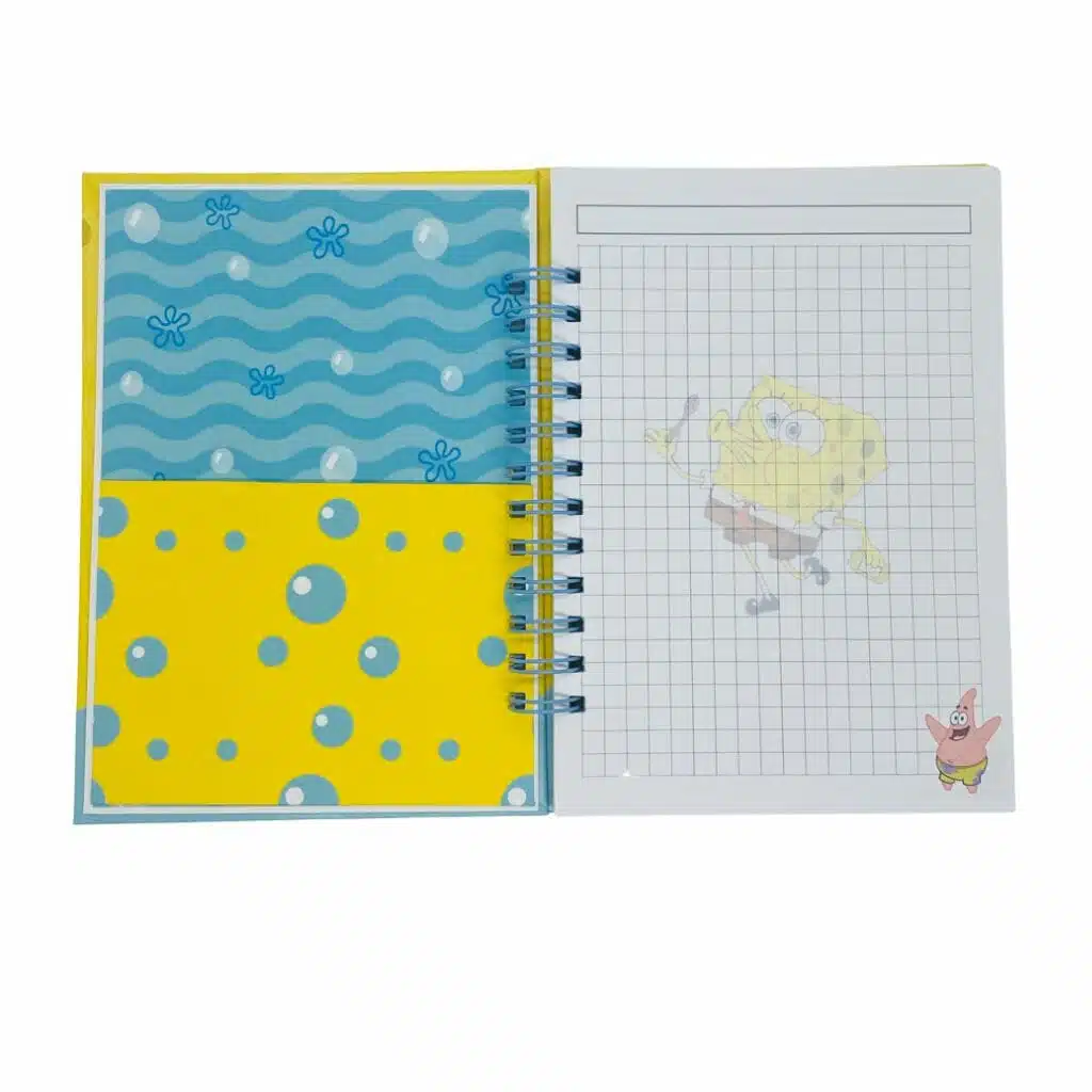 Cuaderno A5 100 Hojas Cuadriculadas 7mm Diseño de Bob Esponja - Imagen 5