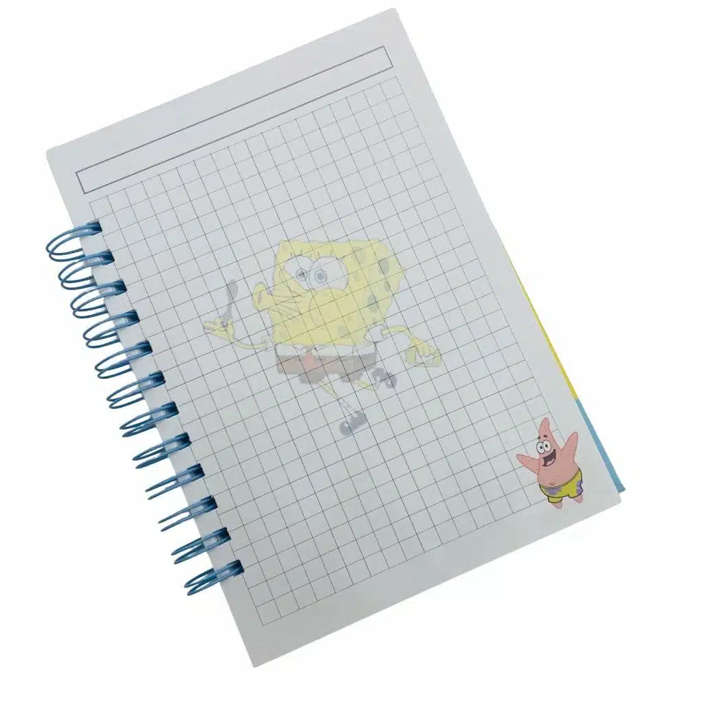 Cuaderno A5 100 Hojas Cuadriculadas 7mm Diseño de Bob Esponja - Imagen 6