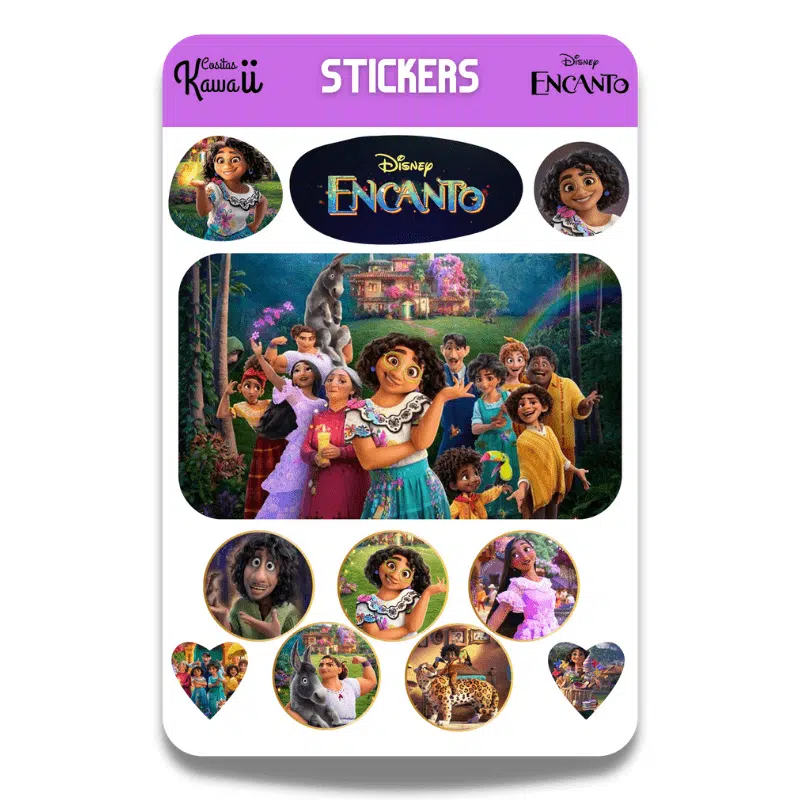 STI019 Lámina de Stickers Diseño Encanto de Disney - Imagen 1