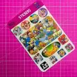 Lámina de Stickers Dibujos Animados de los 90's - Imagen 2