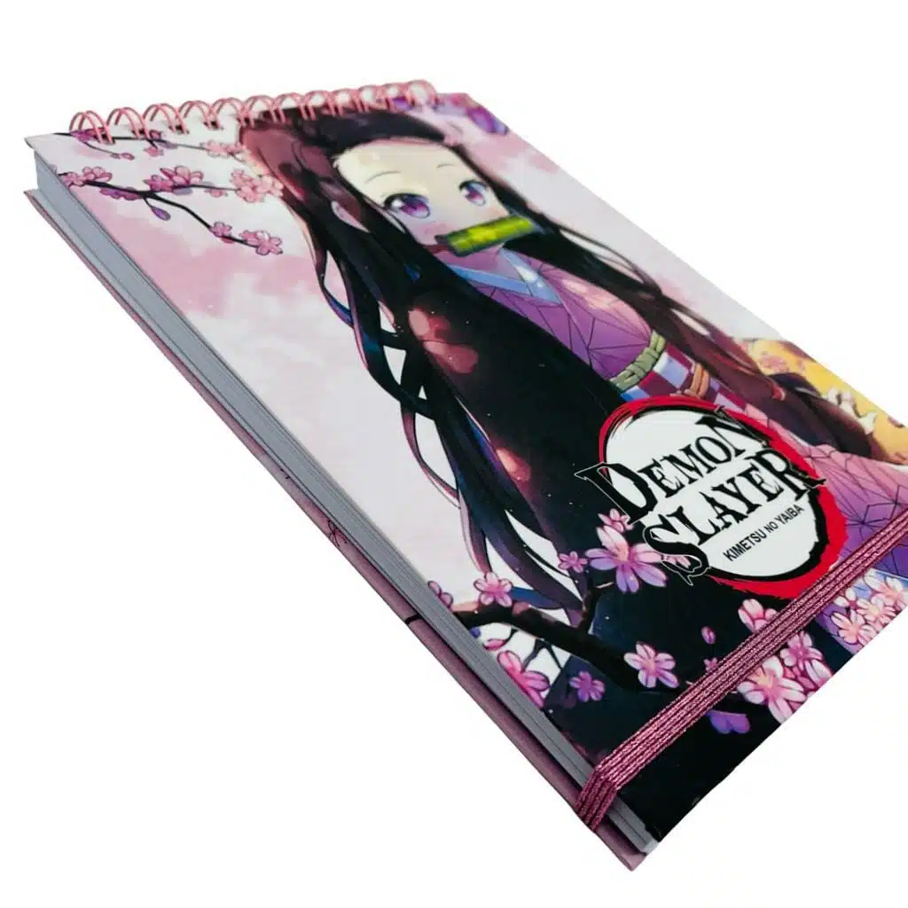 Croquera B5 100 Hojas Lisas Blancas Diseño Nezuko Kamado / Demon Slayer: Kimetsu no Yaiba - Imagen 4