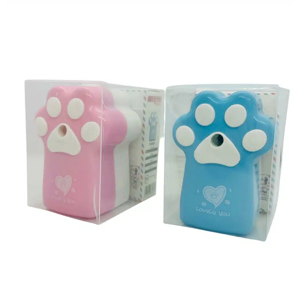 Sacapuntas con Deposito y Manivela Diseño Garrita de Gatito (Elige Color) - Imagen 2