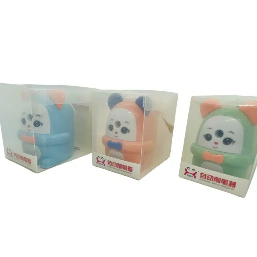 Sacapuntas con Deposito y Manivela Diseño de Osito (Elige Color) - Imagen 2