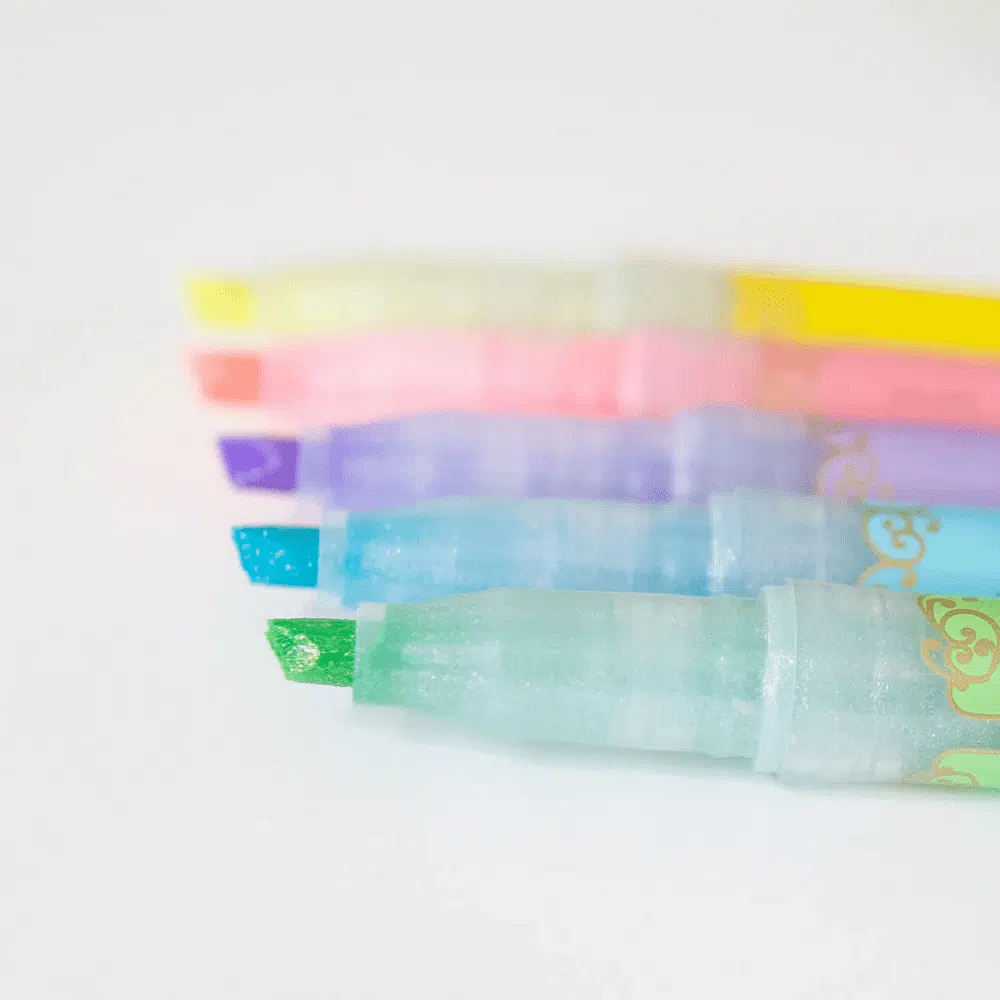 Set de 5 Destacadores Glitter Kirarich Zebra - Imagen 4