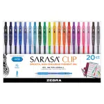 Set de 20 Lápices Tintal Gel 0.5mm. Sarasa Clip Zebra