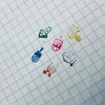 Set de 6 Timbres de Colores Diseño Barquillo de Helado - Imagen 3