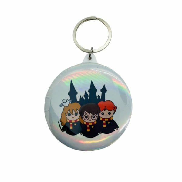 Chapita Circular de 58mm con Espejo Tipo Llavero Diseño de Harry Potter