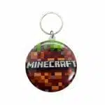 Chapita Circular de 58mm Tipo Llavero Diseño de Minecraft