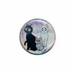 Chapita Circular de 58mm con Espejo Diseño de Luna, Artemis y Diana / Sailor Moon