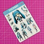 Lámina de Stickers Diseño Hatsune Miku - Imagen 2