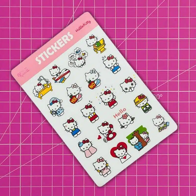 Lámina de Stickers Diseño Hello Kitty - Imagen 2