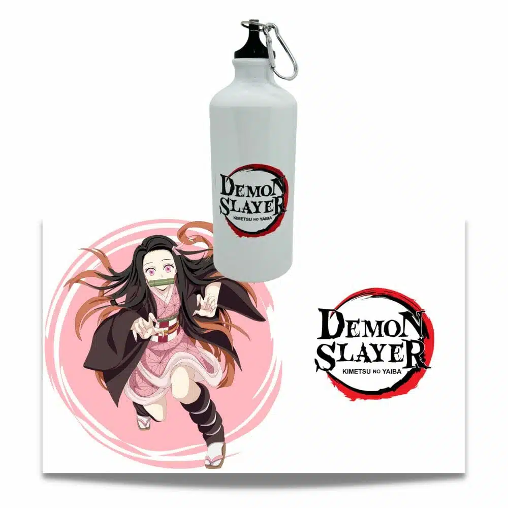 Botella Metálica 600ml Diseño de Nezuko Kamado / Demon Slayer: Kimetsu no Yaiba - Imagen 2