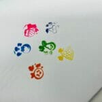 Set de 6 Timbres de Colores Diseño de Frutas - Imagen 2