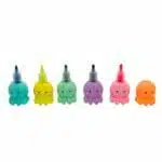 Set de 5 Mini Destacadores de Pulpito Tonos Fluorescentes - Imagen 2
