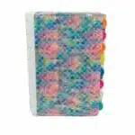 Libreta A5 de Discos 80 Hojas de Puntos Diseño Escamas de Sirena Glitter