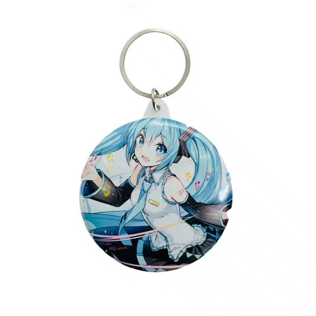 CHA066 Chapita Circular de 58mm con Espejo Tipo Llavero Diseño de Hatsune Miku / Vocaloid - Imagen 1