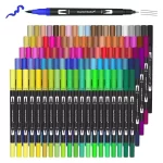 Set de 100 Lápices Doble Punta (Punta Pincel y Marcador) - Imagen 2