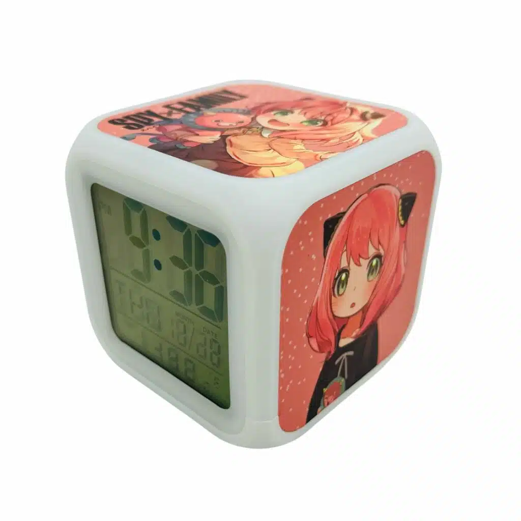 Reloj Despertador Digital Cambia Color Diseño de Anya Forger / Spy x Family - Imagen 2