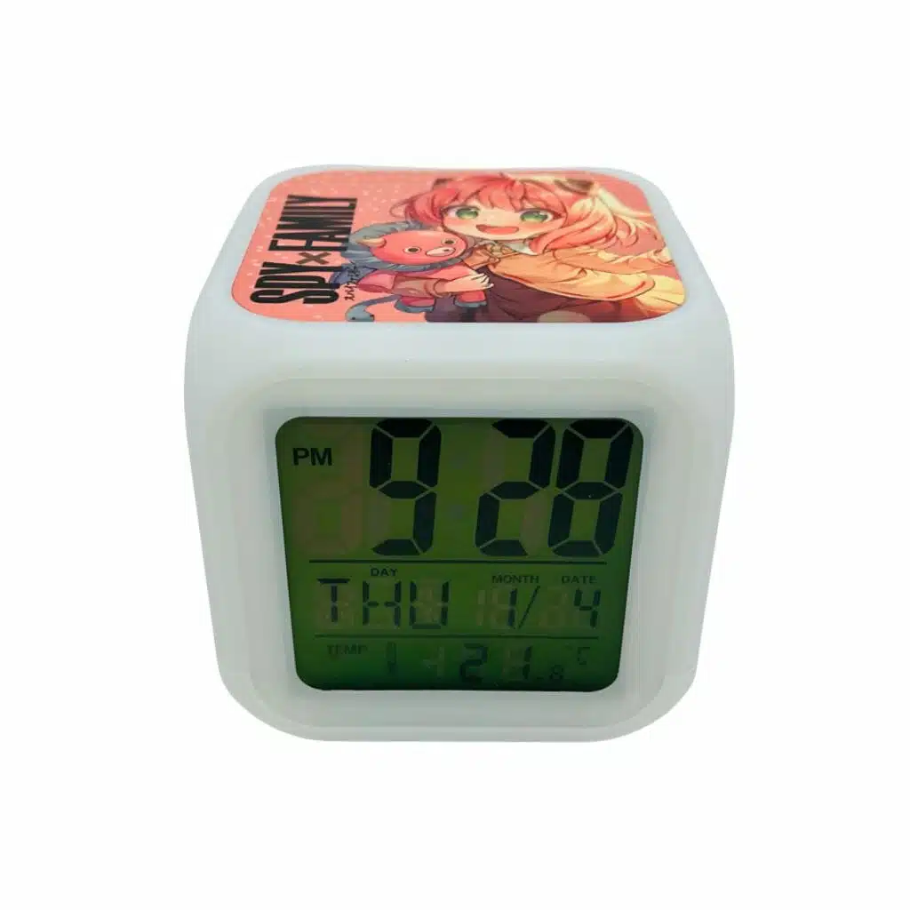 Reloj Despertador Digital Cambia Color Diseño de Anya Forger / Spy x Family - Imagen 3