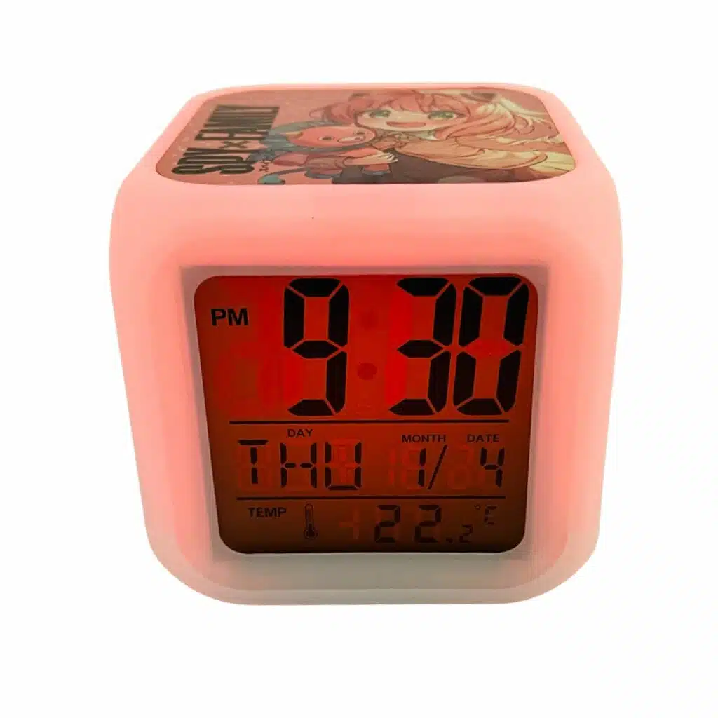 Reloj Despertador Digital Cambia Color Diseño de Anya Forger / Spy x Family - Imagen 4