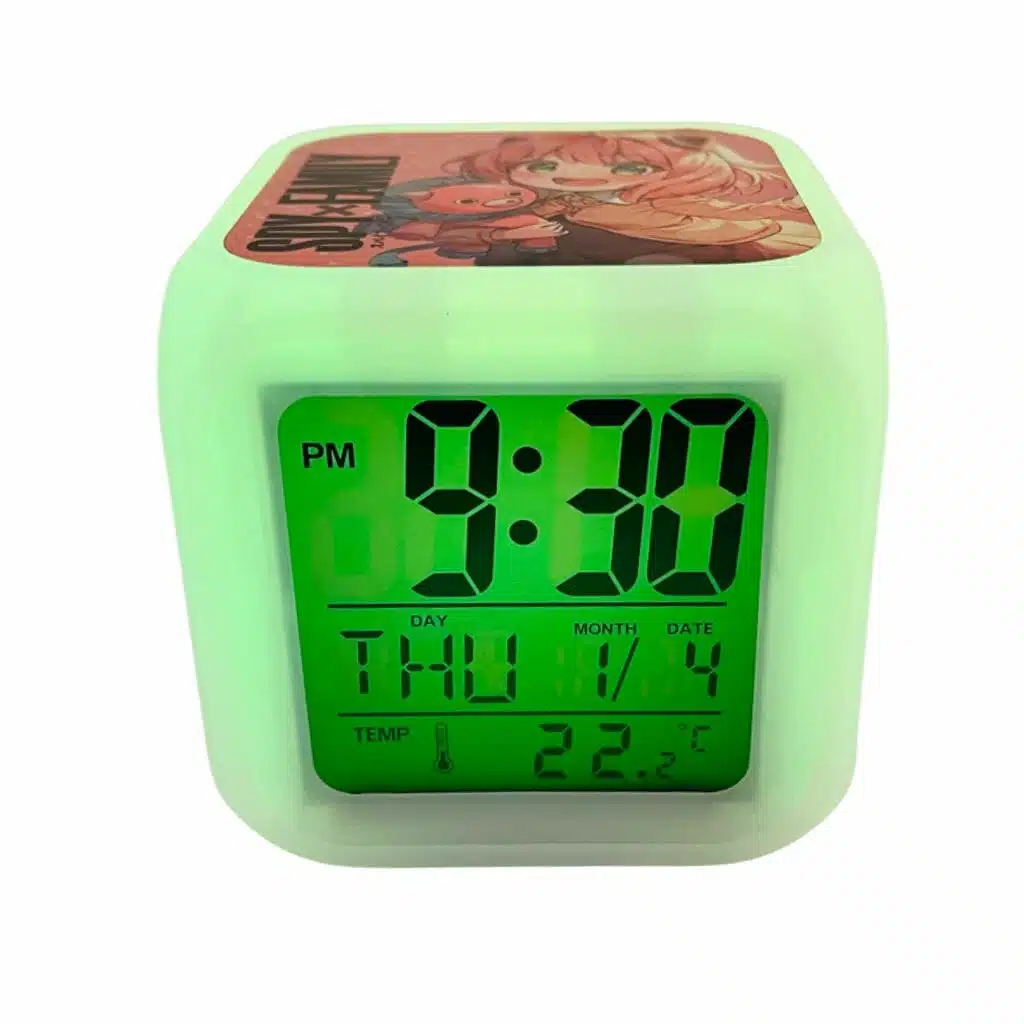 Reloj Despertador Digital Cambia Color Diseño de Anya Forger / Spy x Family - Imagen 6