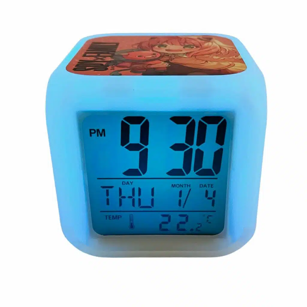 Reloj Despertador Digital Cambia Color Diseño de Anya Forger / Spy x Family - Imagen 7