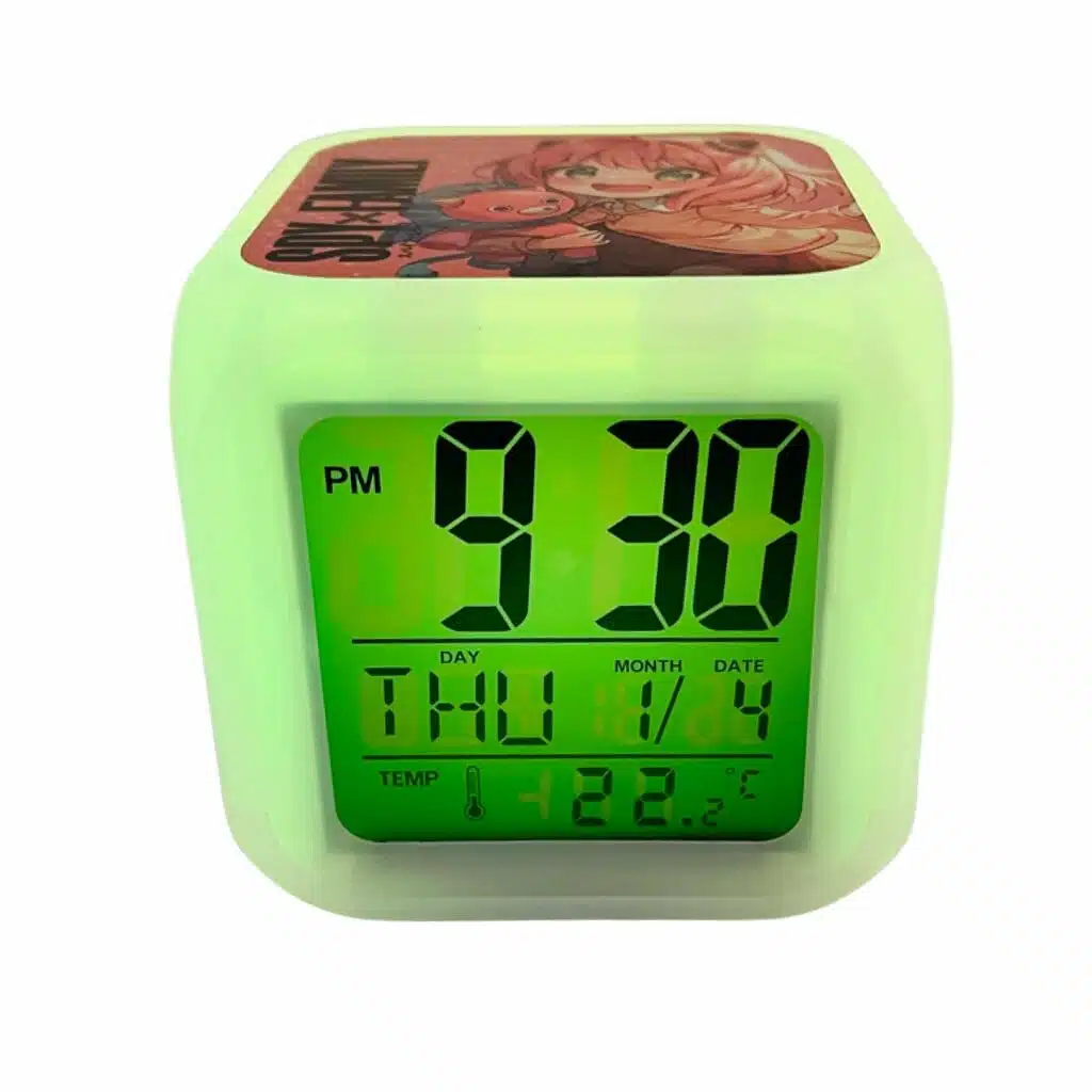 Reloj Despertador Digital Cambia Color Diseño de Anya Forger / Spy x Family - Imagen 8