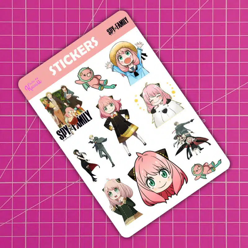 Lámina de Stickers Diseño Spy x Family - Imagen 2