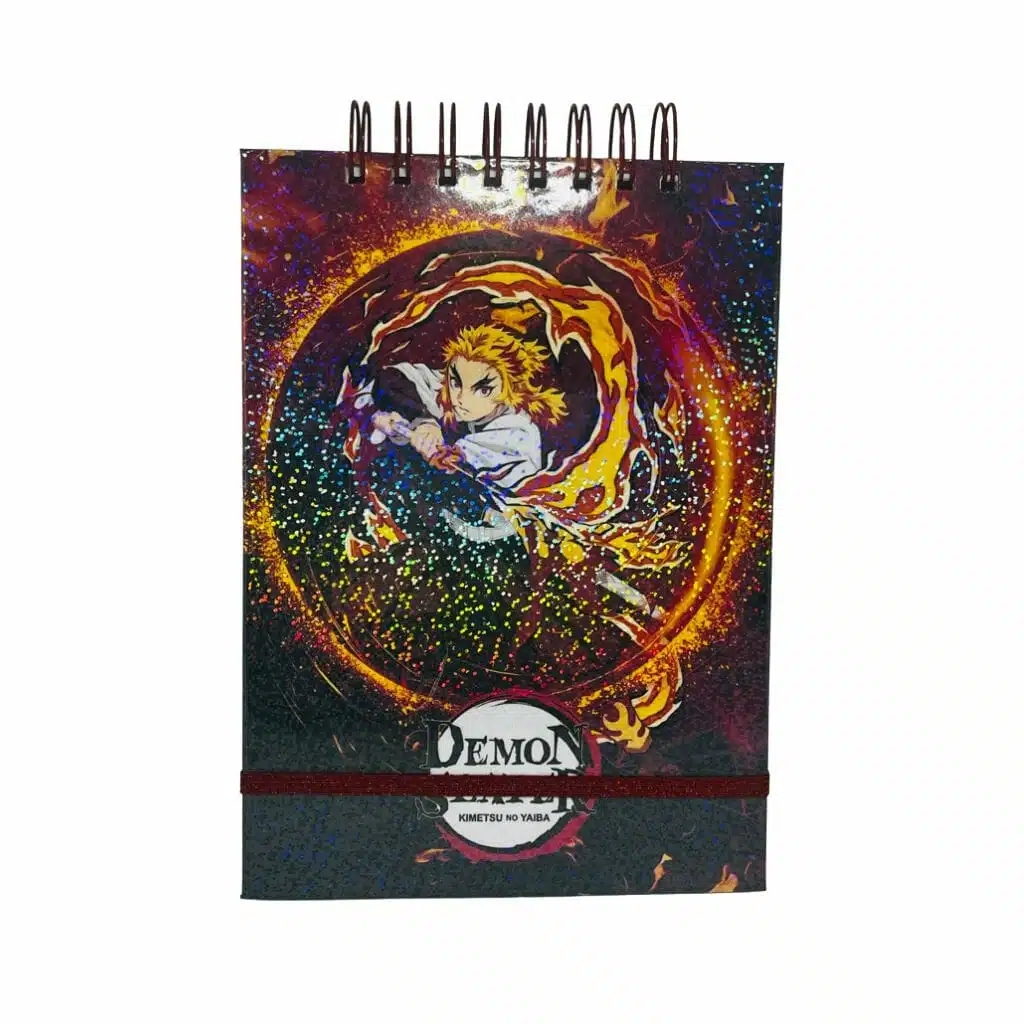 Croquera A5 80 Hojas Lisas Blancas Diseño Kyojuro Rengoku / Demon Slayer: Kimetsu no Yaiba - Imagen 1