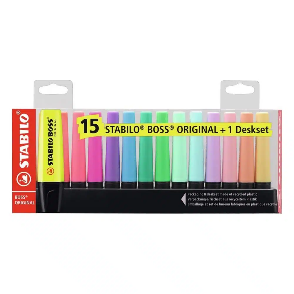 Set de 15 Destacadores Stabilo Boss Original - Imagen 1