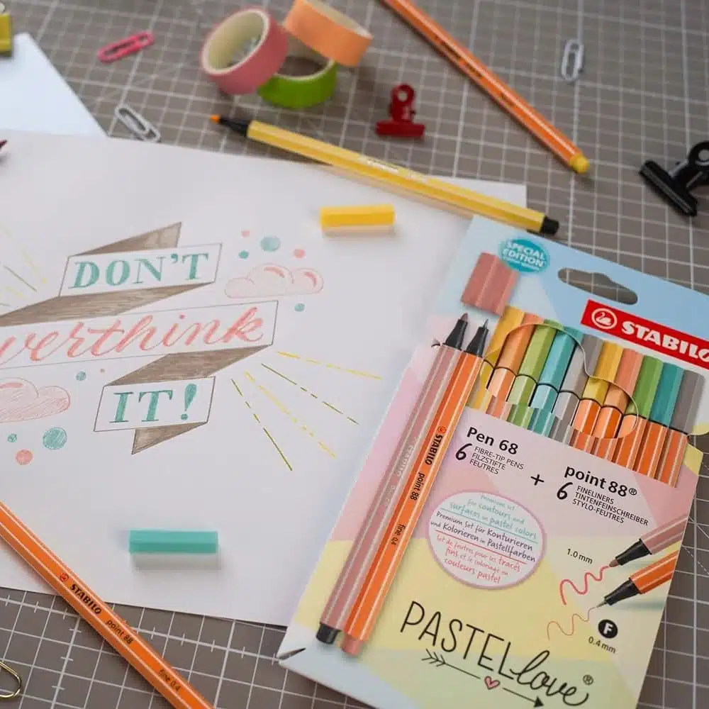 Set de 6 Marcadores Stabilo Pen 68 + 6 Tiralíneas Point 88 Pastel Love (Special Edition) - Imagen 4