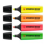 Set de 4 Destacadores Stabilo Boss Original Fluorescentes - Imagen 2