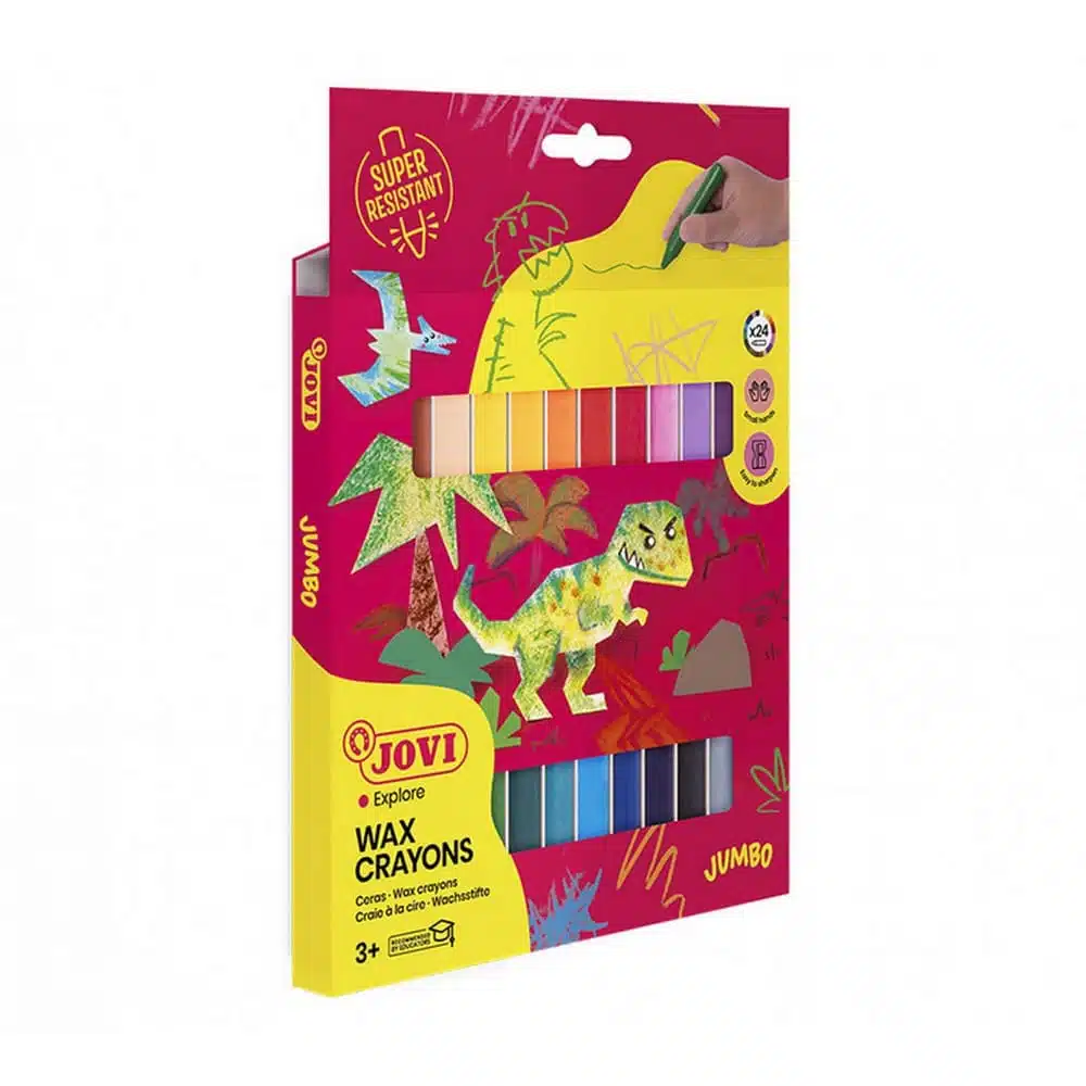 Set de 24 Crayones Cera Jumbo de Colores Jovi - Imagen 1
