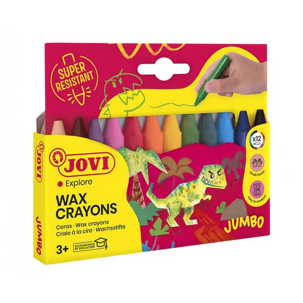 8412027000420 Set de 12 Crayones Cera Jumbo de Colores Jovi - Imagen 1