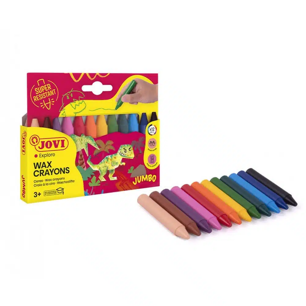 Set de 12 Crayones Cera Jumbo de Colores Jovi - Imagen 2