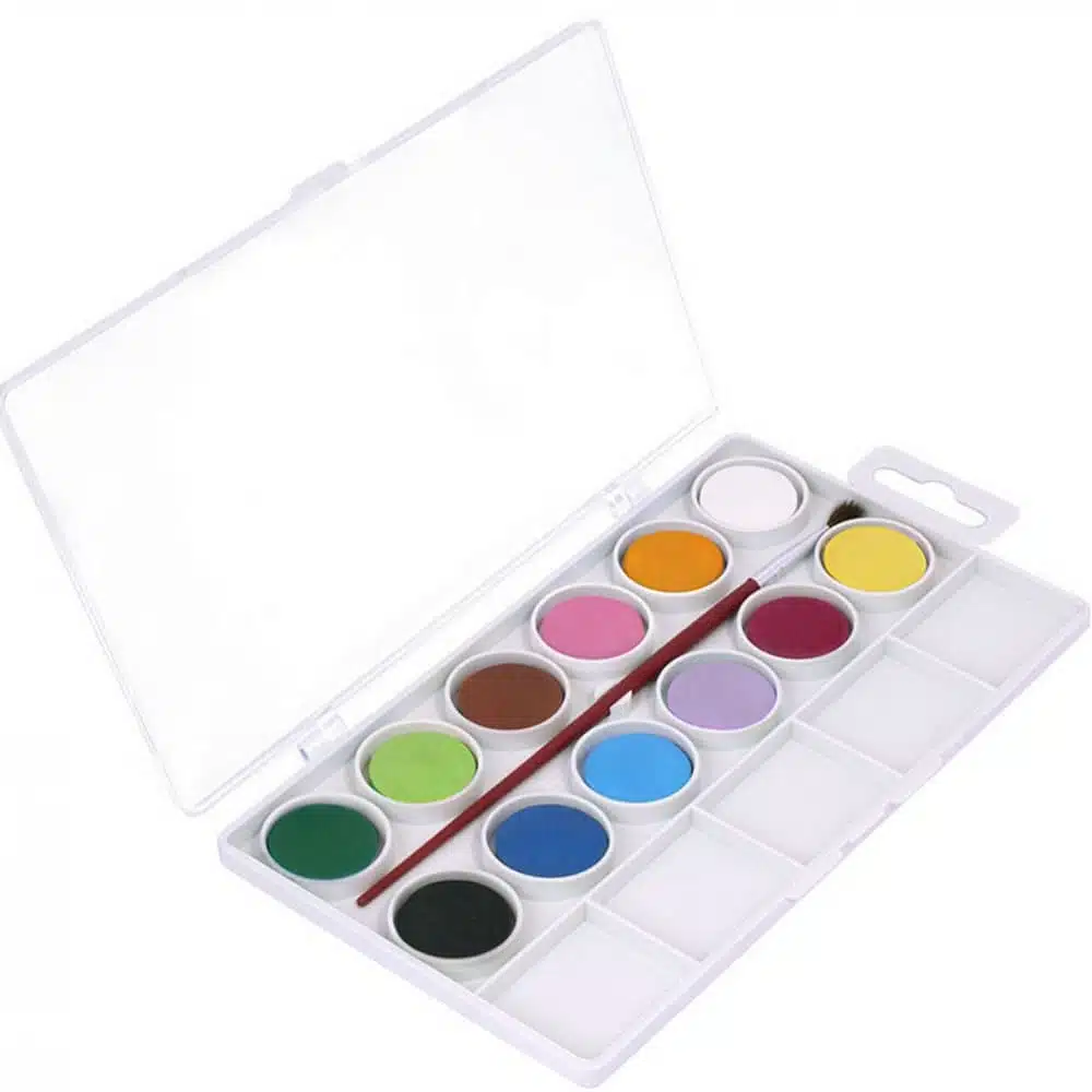 Set de 12 Acuarelas de Colores Jovi en Pastillas 22mm + Pincel - Imagen 2
