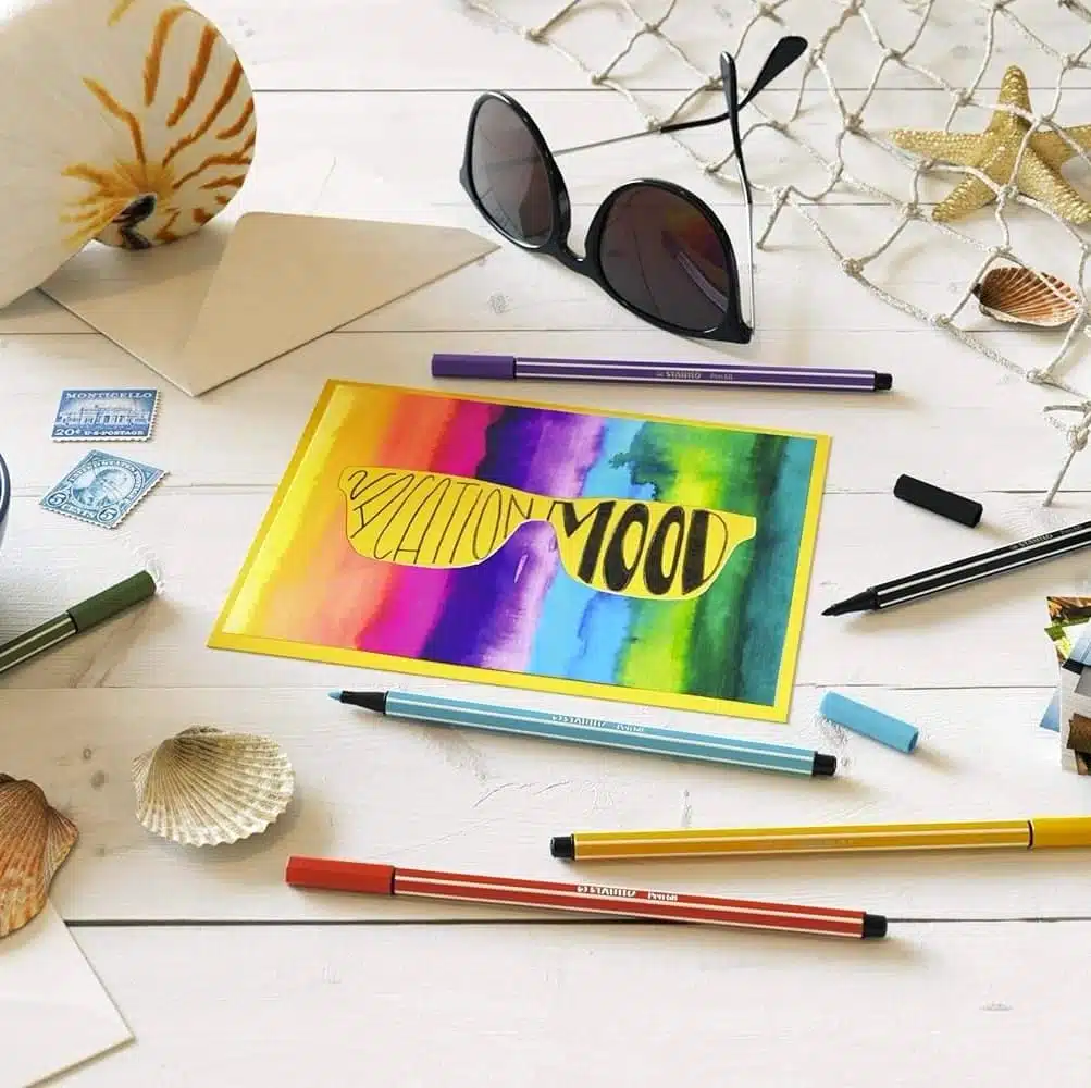 Set de 15 Marcadores Stabilo Pen 68 en Estuche Rosado - Imagen 7